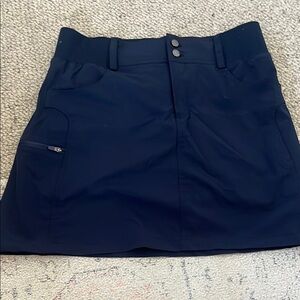Navy Blue Skort with Button Detail